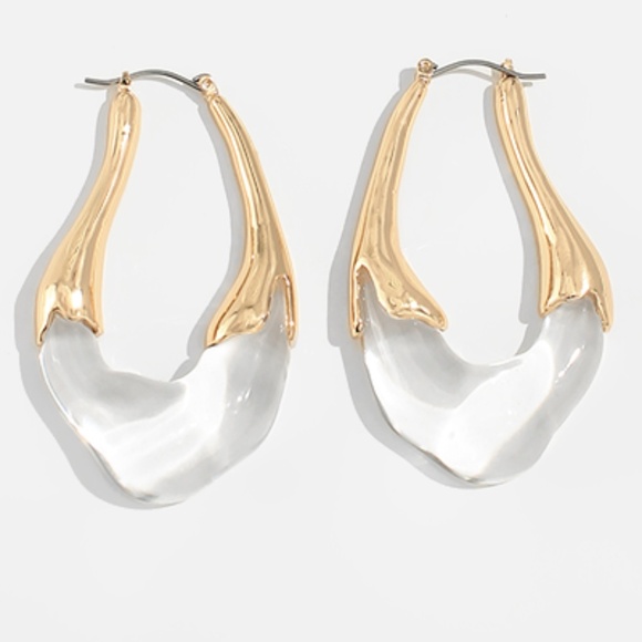 Metal & Ice Mix Organic Earrings
